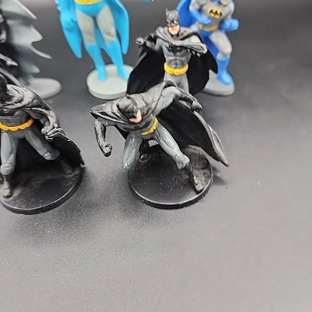 DC Comics Batman Cake Toppers Lot Of (7) 1 Is Vintage 1988 Have Wear See Pics